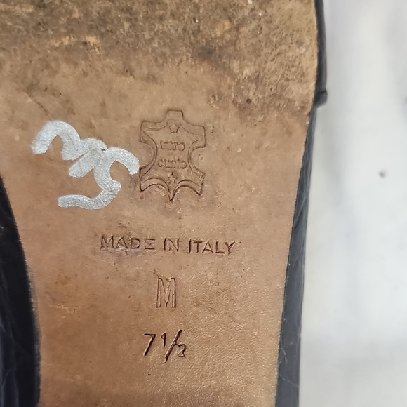 Talbots Black Loafers with Gold Accent - Picture 2 of 8